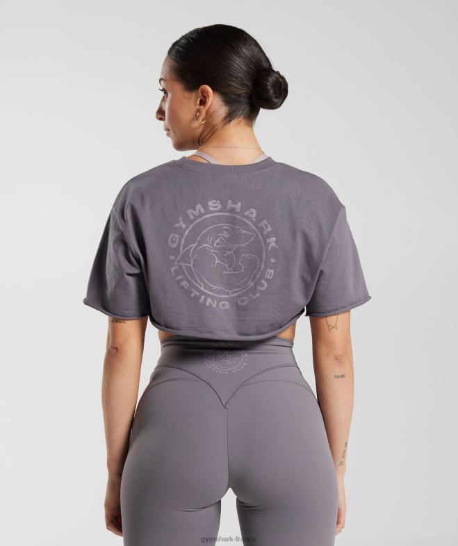 Gymshark haut haussement d\épaules Legacy gris titane femmes 6HF28494