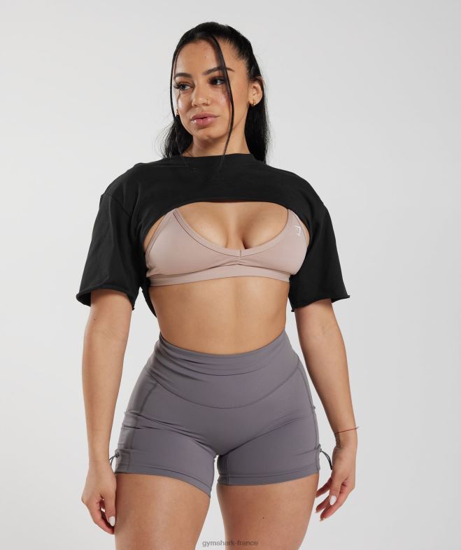 Gymshark haut haussement dépaules Legacy noir femmes 6HF28496