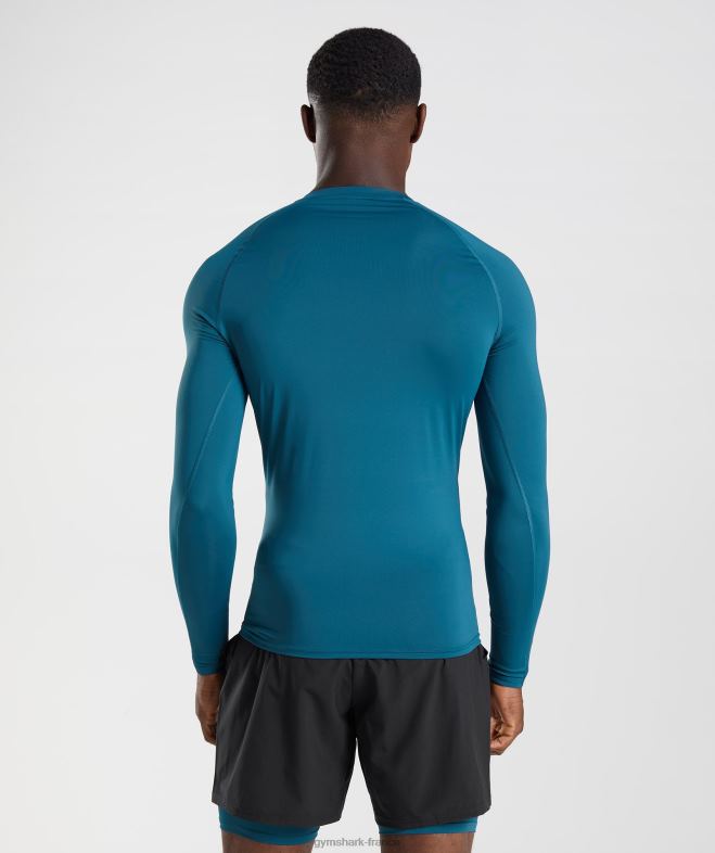 Gymshark haut à manches longues et sous-vêtement Element bleu atlantique Hommes 6HF28739