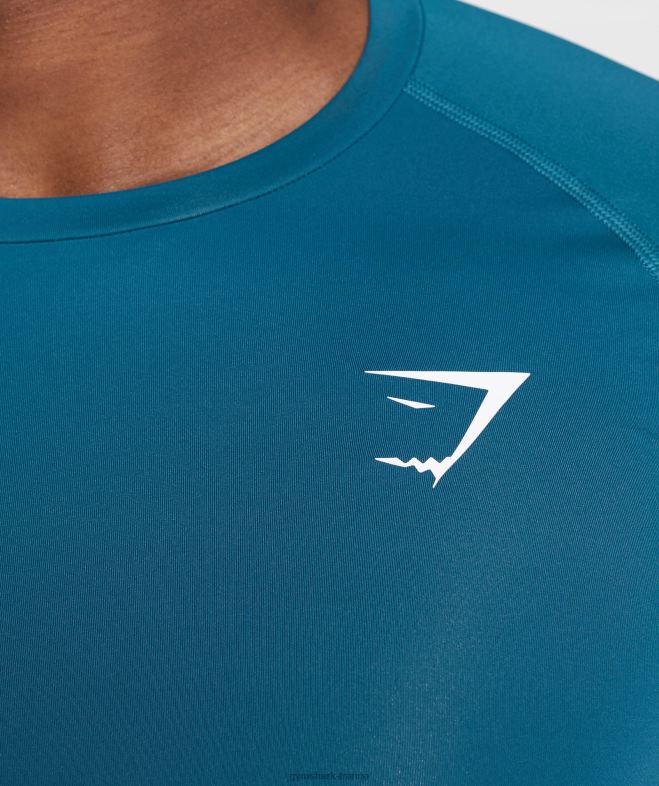 Gymshark haut à manches longues et sous-vêtement Element bleu atlantique Hommes 6HF28739