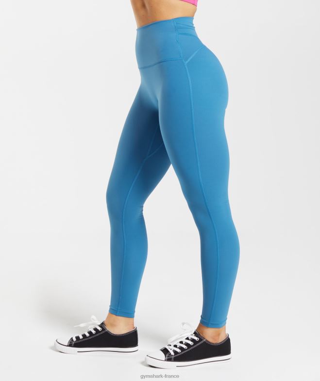 Gymshark héritage leggings bleu au bord du lac femmes 6HF28300