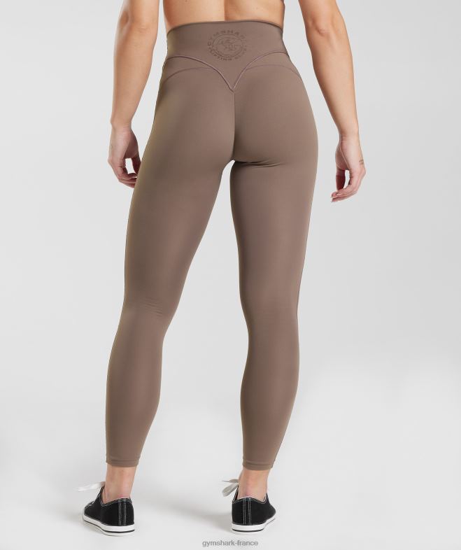 Gymshark héritage leggings brun truffe femmes 6HF28339