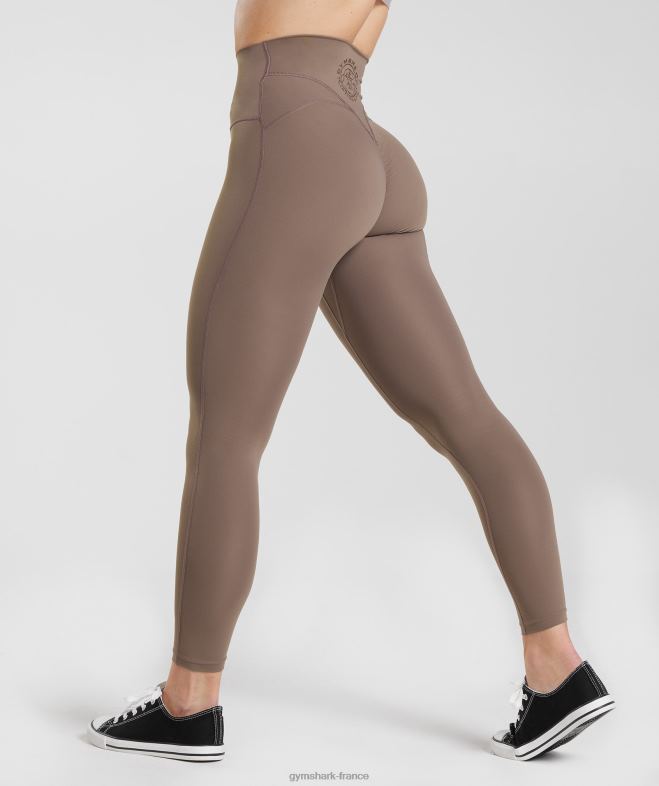Gymshark héritage leggings brun truffe femmes 6HF28339