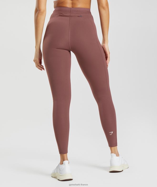 Gymshark jambières de course marron magenta femmes 6HF28287