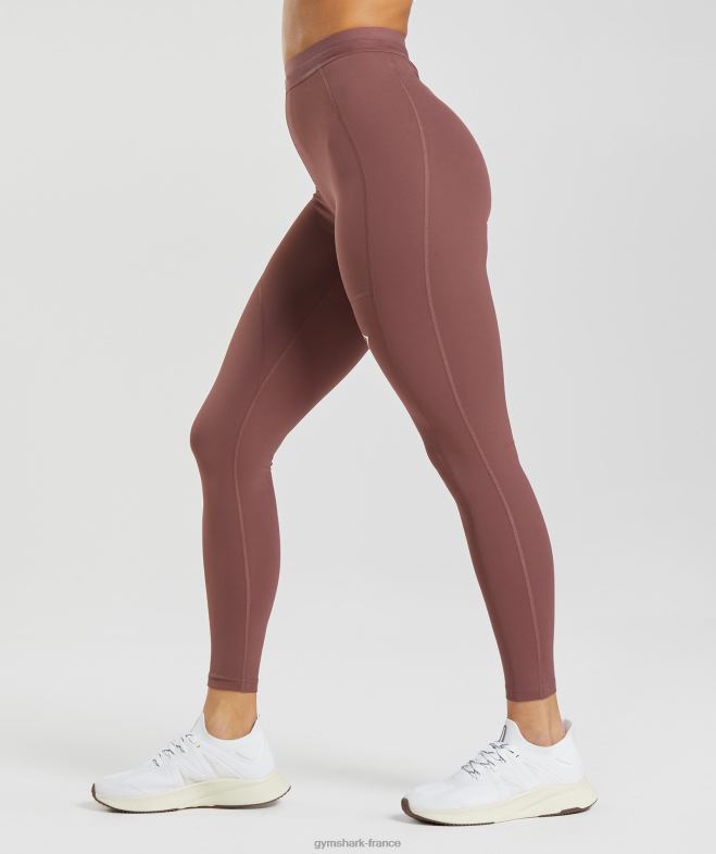 Gymshark jambières de course marron magenta femmes 6HF28287