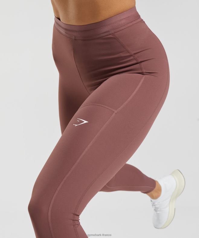 Gymshark jambières de course marron magenta femmes 6HF28287