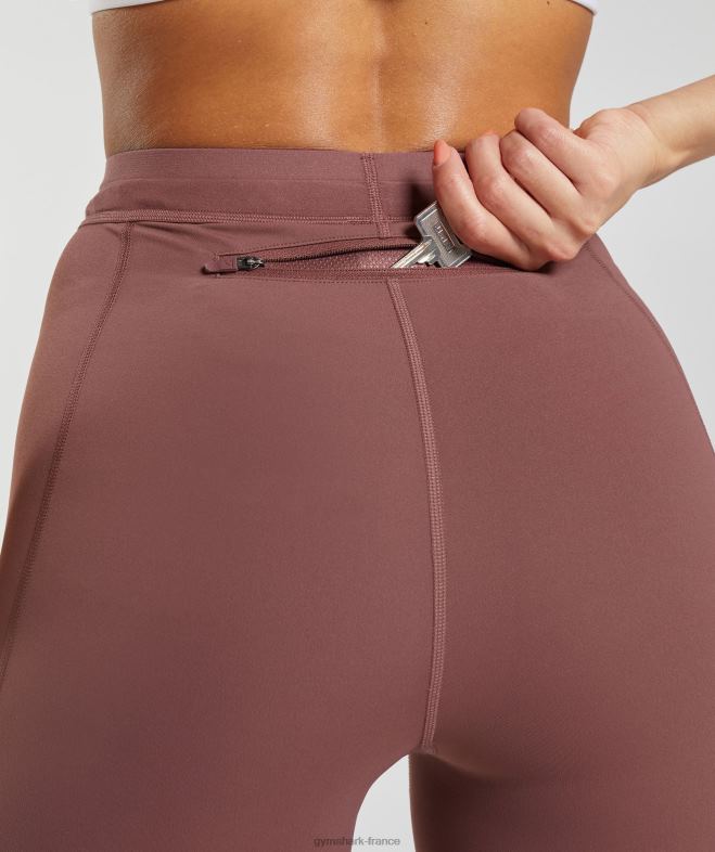Gymshark jambières de course marron magenta femmes 6HF28287
