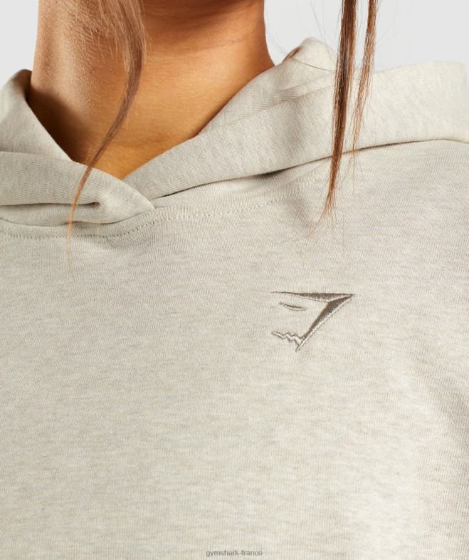 Gymshark jour de repos sweat à capuche beige chiné femmes 6HF28411