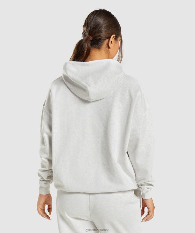 Gymshark jour de repos sweat à capuche marne blanche femmes 6HF28361