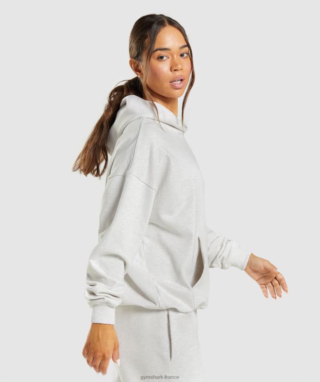 Gymshark jour de repos sweat à capuche marne blanche femmes 6HF28361