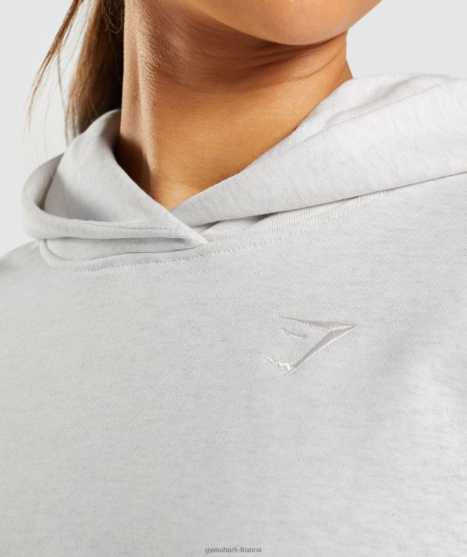 Gymshark jour de repos sweat à capuche marne blanche femmes 6HF28361