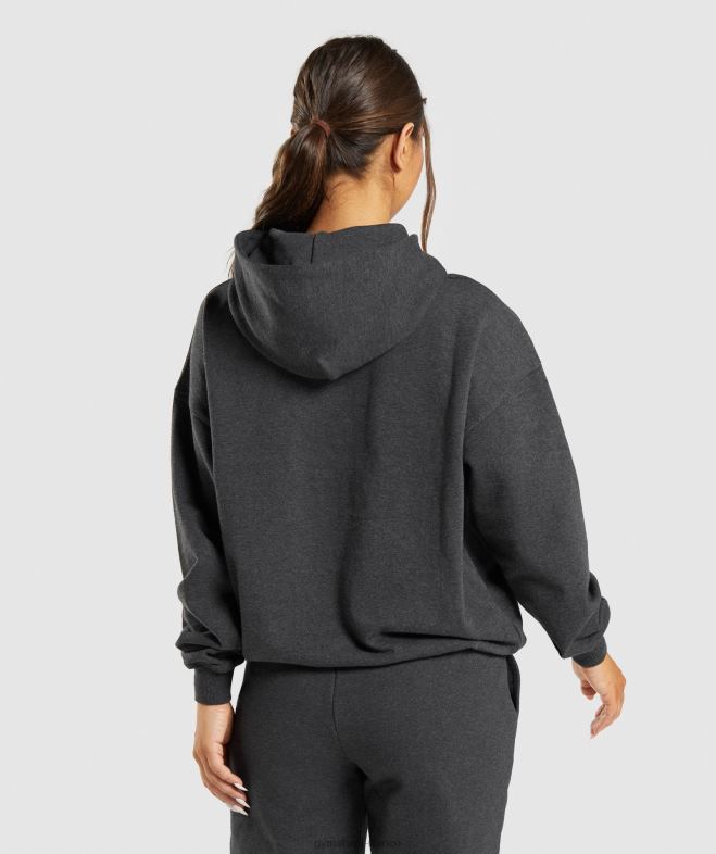 Gymshark jour de repos sweat à capuche marne noire femmes 6HF28345