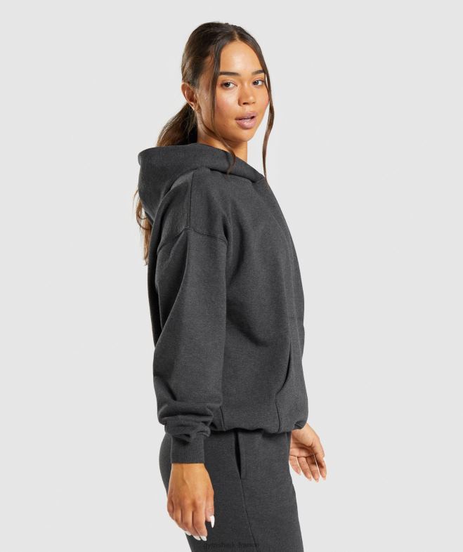 Gymshark jour de repos sweat à capuche marne noire femmes 6HF28345