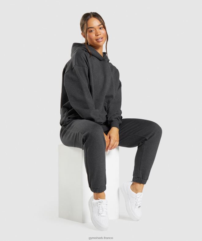 Gymshark jour de repos sweat à capuche marne noire femmes 6HF28345