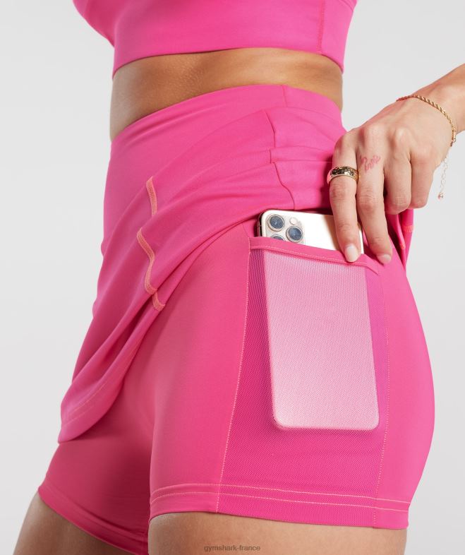 Gymshark jupe-short de sport fuchsia brillant femmes 6HF2833