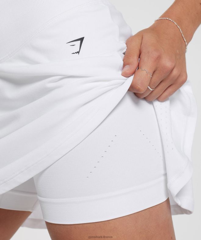 Gymshark jupe-short sans coutures blanc femmes 6HF2861