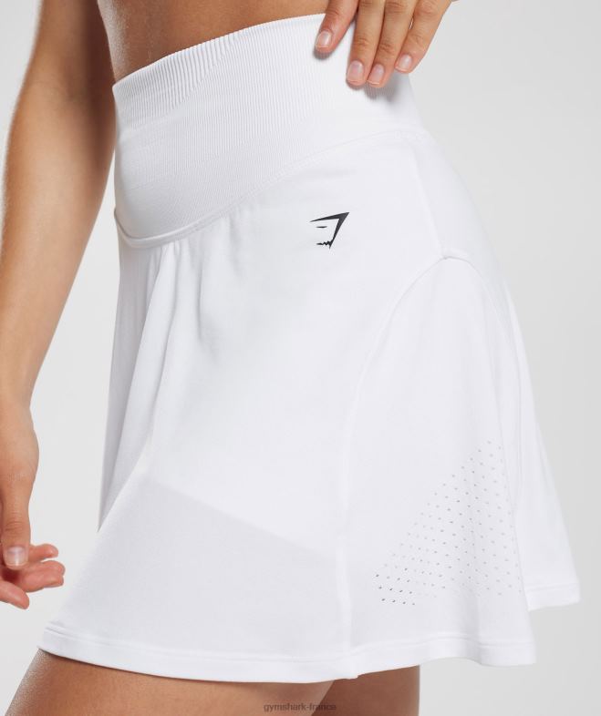 Gymshark jupe-short sans coutures blanc femmes 6HF2861