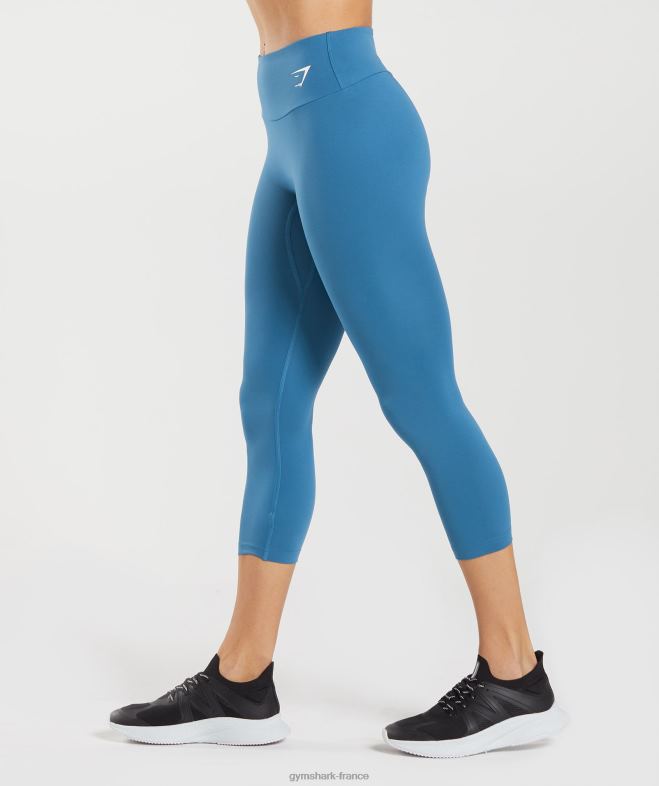 Gymshark legging d\entraînement 7/8 bleu au bord du lac femmes 6HF28303
