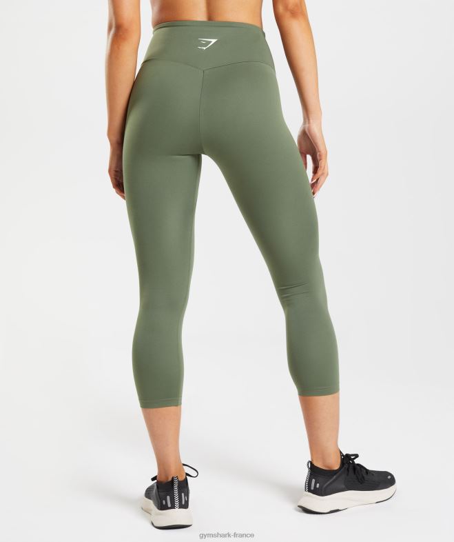 Gymshark legging d\entraînement 7/8 noyau d\olive femmes 6HF28338