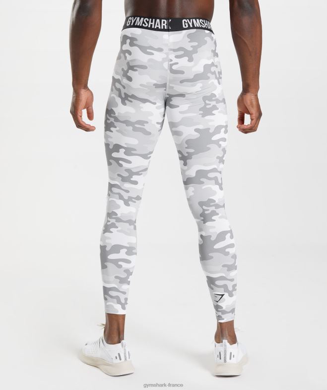 Gymshark legging sous-vêtement Element imprimé gris clair Hommes 6HF281039