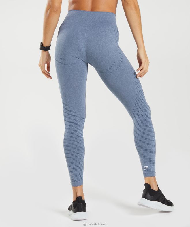 Gymshark legging vital sans couture 20 bleu chiné du soir femmes 6HF28276
