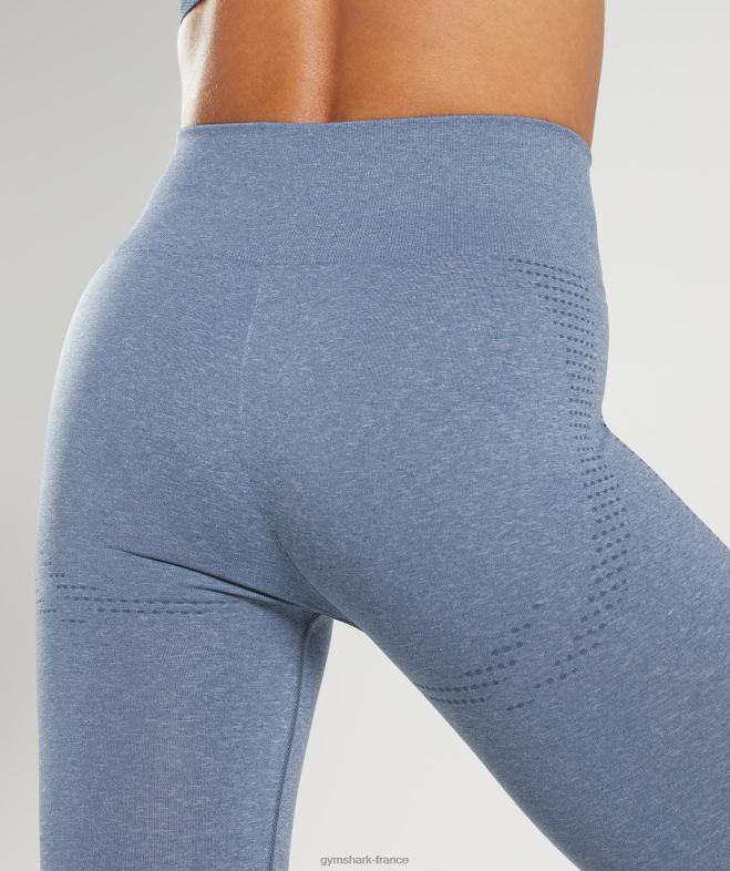 Gymshark legging vital sans couture 20 bleu chiné du soir femmes 6HF28276