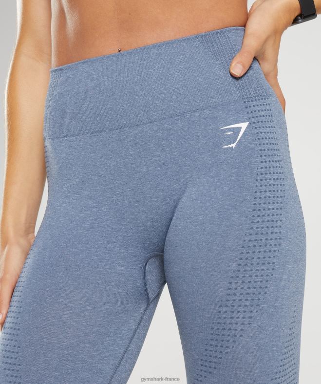 Gymshark legging vital sans couture 20 bleu chiné du soir femmes 6HF28276