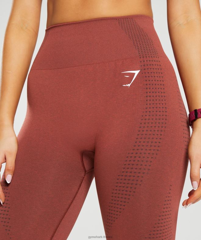 Gymshark legging vital sans couture 20 marne rouge brique femmes 6HF28257