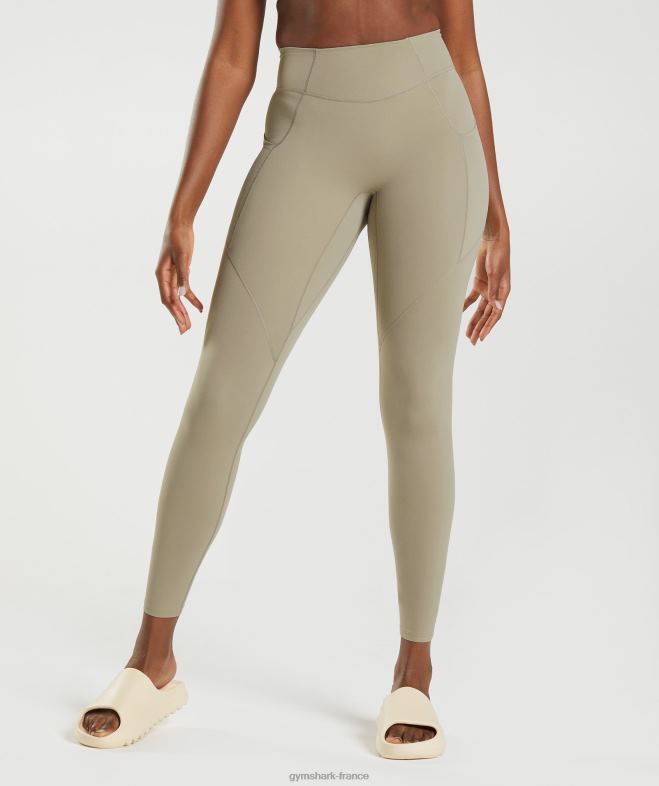 Gymshark legging à poche de tous les jours Whitney brun ciment femmes 6HF28331