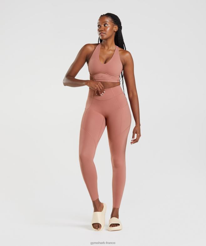 Gymshark legging à poche de tous les jours Whitney rouge canyon femmes 6HF28330
