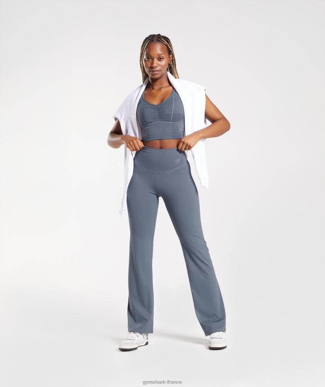 Gymshark legging évasé rehausseur bleu du soir femmes 6HF28261