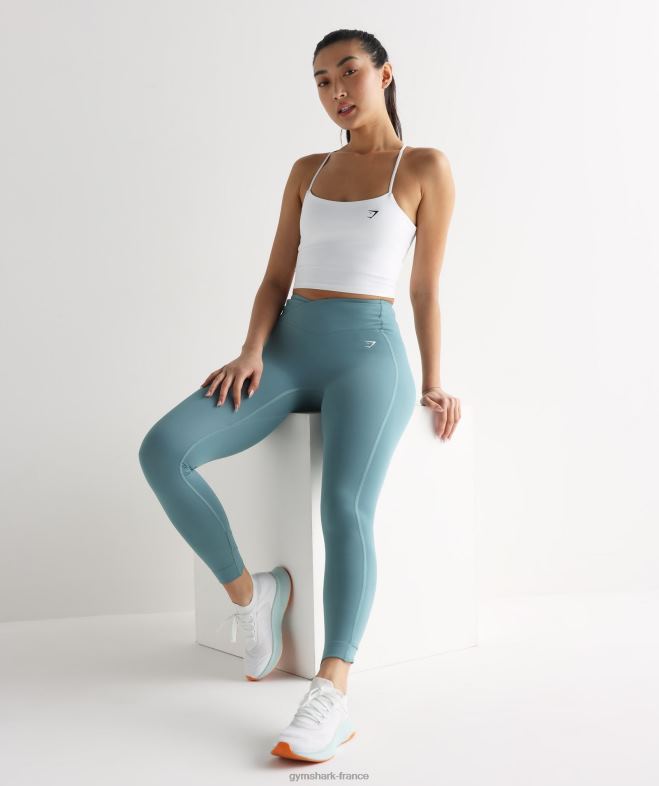 Gymshark leggings croisés bleu tonnerre femmes 6HF28275