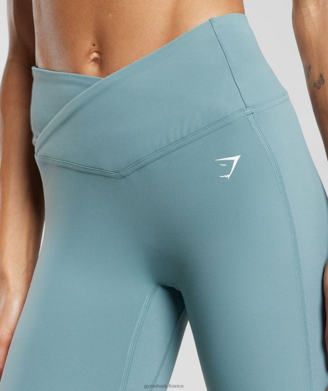 Gymshark leggings croisés bleu tonnerre femmes 6HF28275