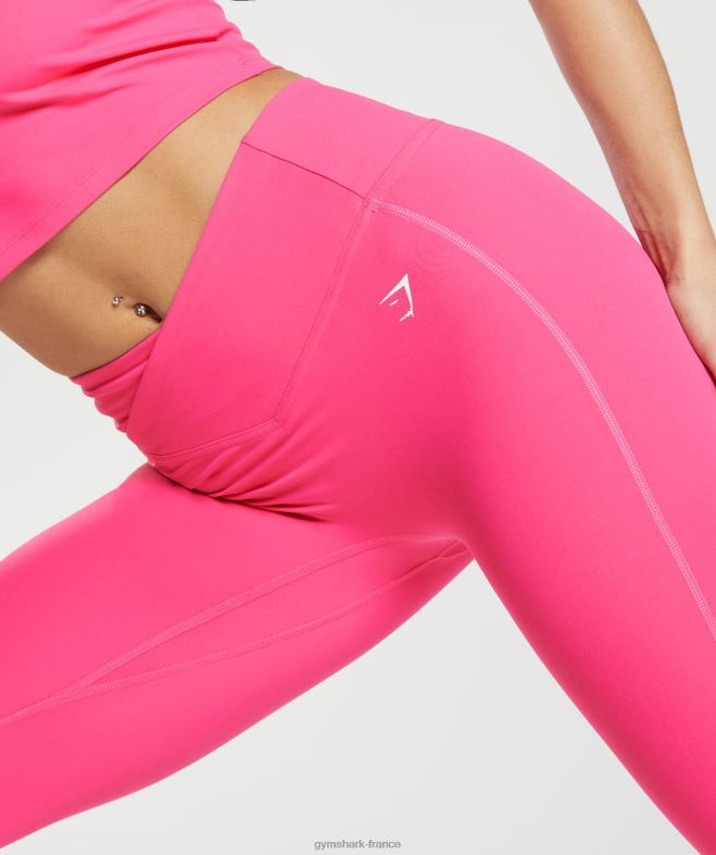 Gymshark leggings croisés fuchsia brillant femmes 6HF28274