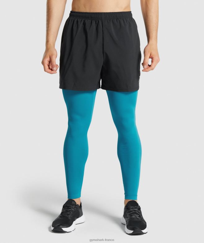 Gymshark leggings de base element bleu Hommes 6HF281043