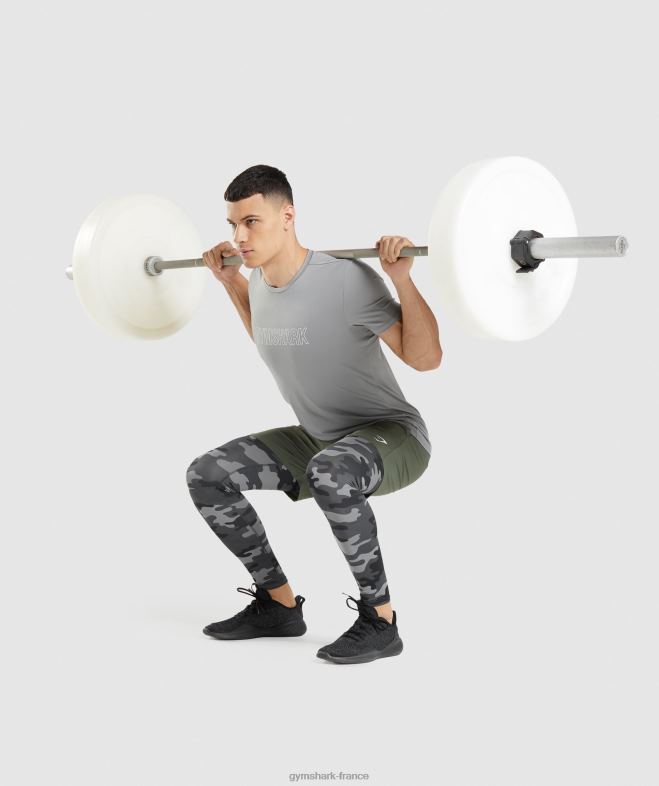 Gymshark leggings de base element imprimé gris Hommes 6HF281036