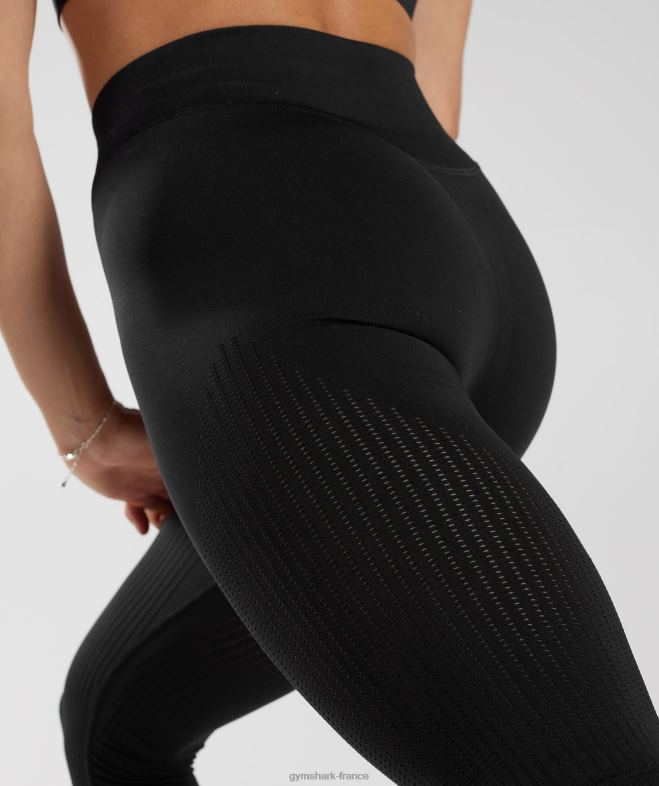 Gymshark leggings en maille sans couture noir femmes 6HF28243