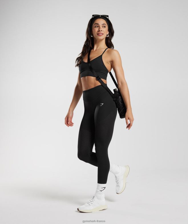Gymshark leggings en maille sans couture noir femmes 6HF28243