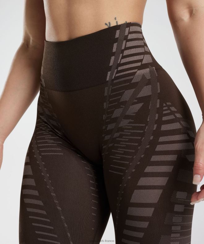 Gymshark leggings illimités marron archive/marron truffe femmes 6HF28342