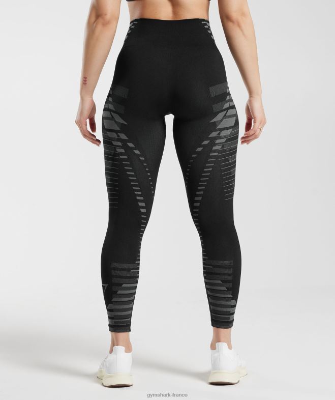 Gymshark leggings illimités noir/gris clair femmes 6HF28341