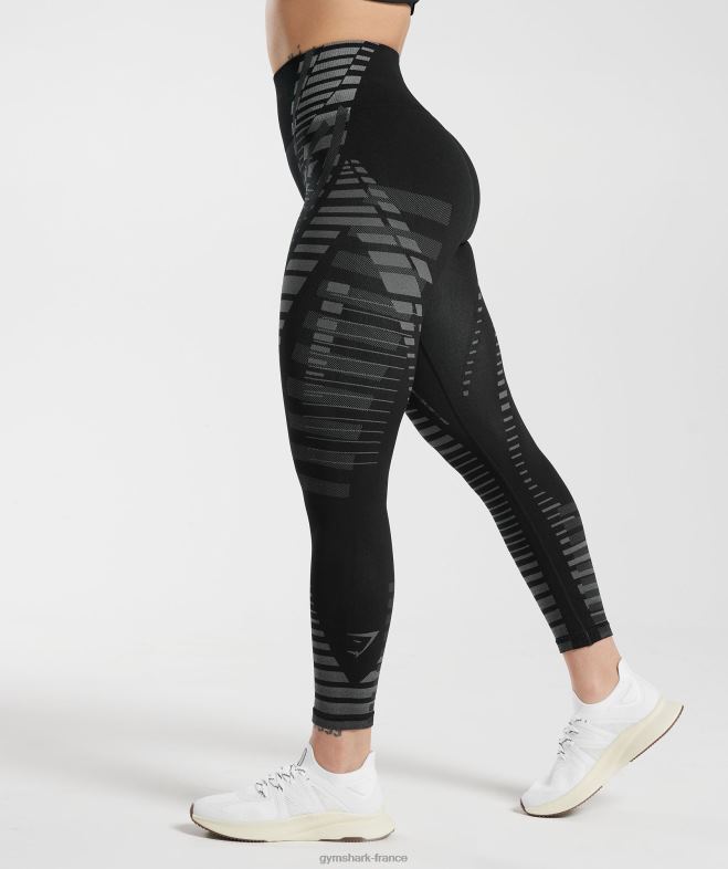 Gymshark leggings illimités noir/gris clair femmes 6HF28341