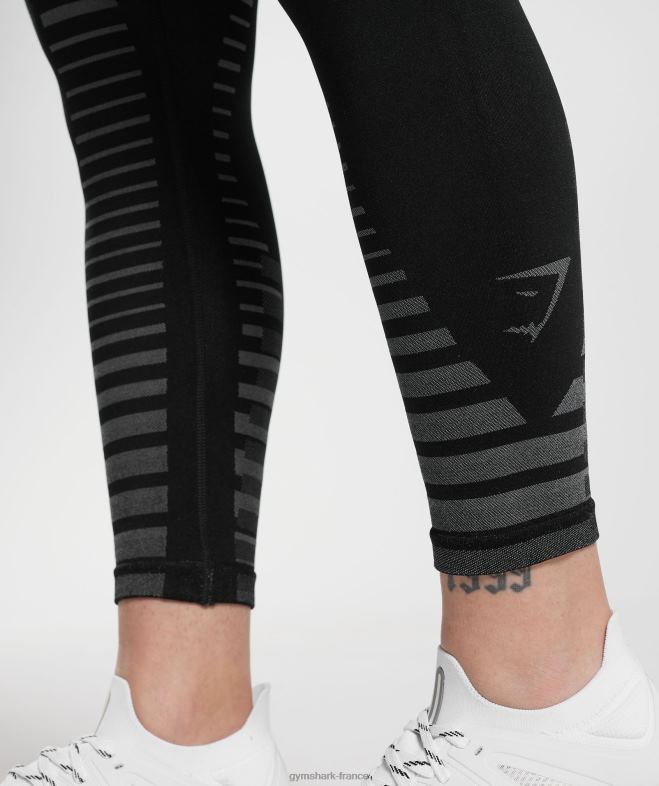 Gymshark leggings illimités noir/gris clair femmes 6HF28341