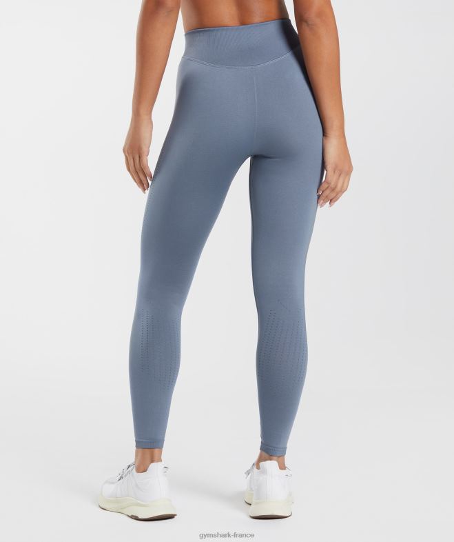 Gymshark leggings sans couture en sueur bleu du soir femmes 6HF28248