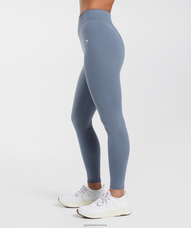 Gymshark leggings sans couture en sueur bleu du soir femmes 6HF28248