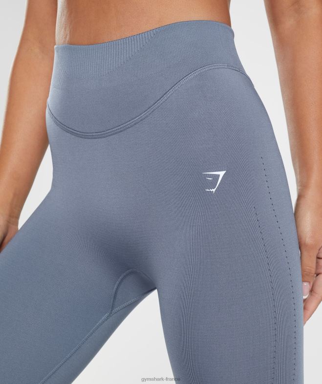 Gymshark leggings sans couture en sueur bleu du soir femmes 6HF28248