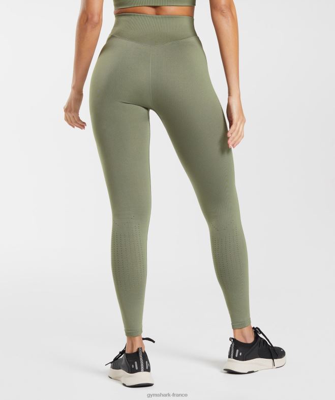 Gymshark leggings sans couture en sueur olive poussiéreuse femmes 6HF28263