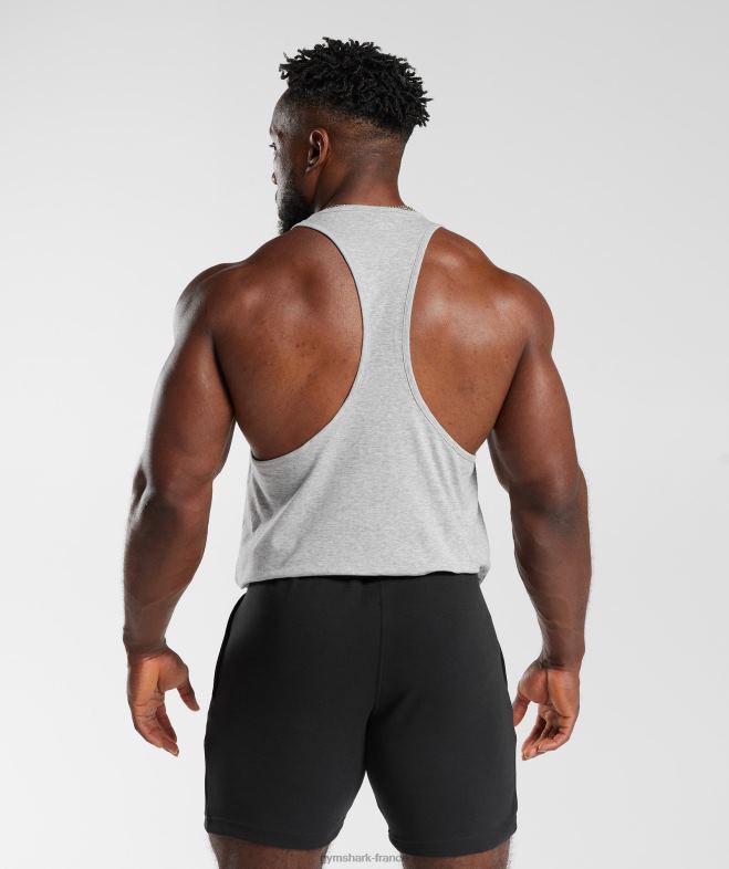 Gymshark longeron critique 20 chiné gris clair Hommes 6HF281002