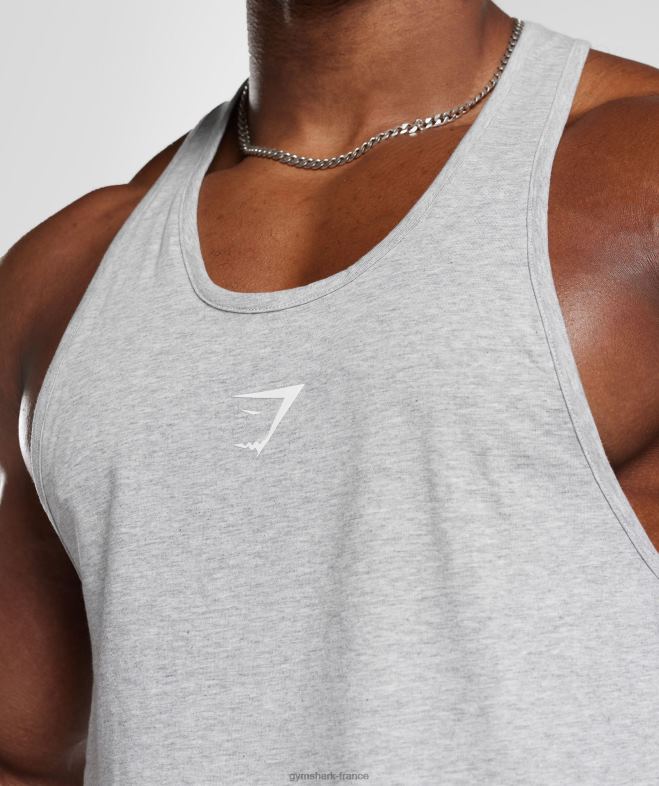 Gymshark longeron critique 20 chiné gris clair Hommes 6HF281002