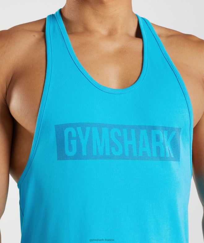 Gymshark longeron de bloc bleu requin Hommes 6HF281007