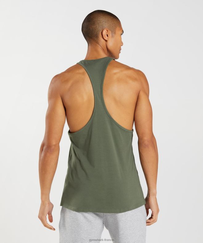 Gymshark longeron de bloc noyau d\olive Hommes 6HF281014